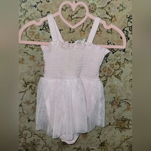 First Impressions Smocked Tulle Skirt Sunsuit